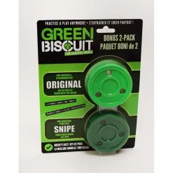 Green Biscuit Original Passing Street Hockey Puck 2-Pack